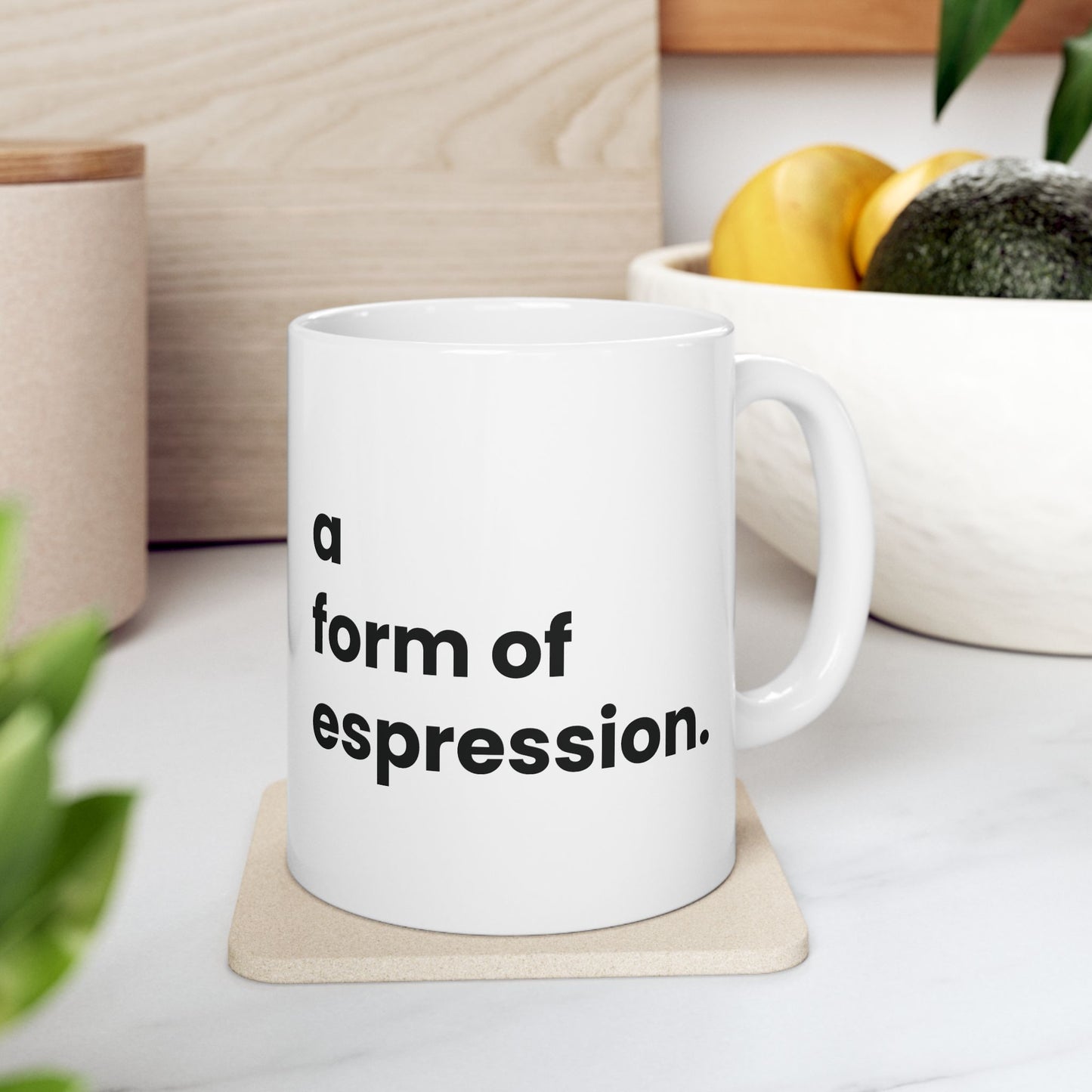 “coffee is art” Mug, (11oz, 15oz)